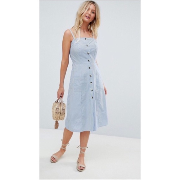 ASOS Dresses & Skirts - 💙ASOS fuller bust stripe button midi sundress 💙